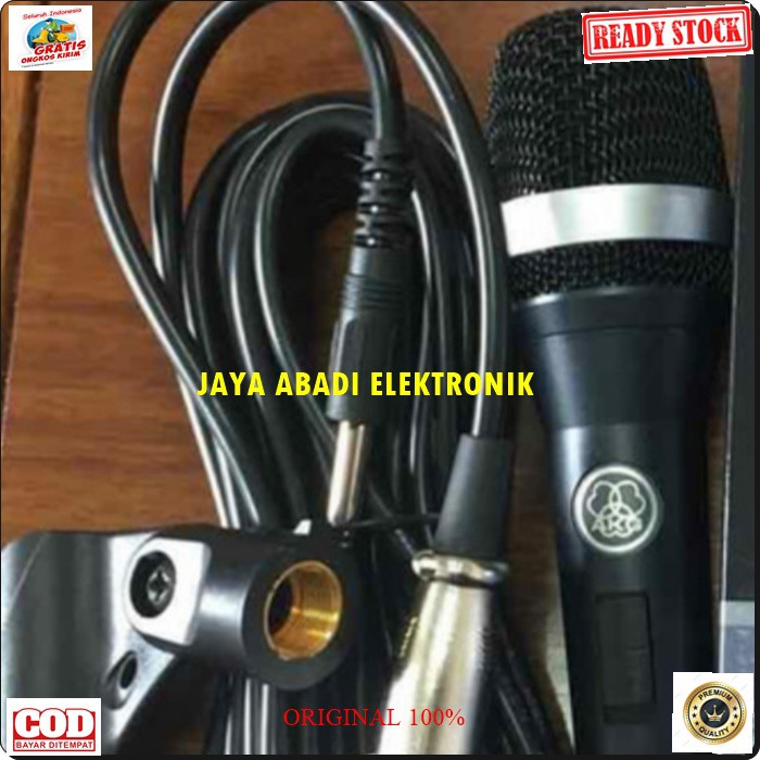 G50 Akg mic kabel dynamic Microphone full besi cable mik karaoke vocal vokal audio sound system audio pengeras suara pro profesional G50  BISA DIGUNAKAN SEGALA JENIS MIC  Bahan dari besi metal  Mic tidak menggunakan baterai Langsung nyala tinggal colok