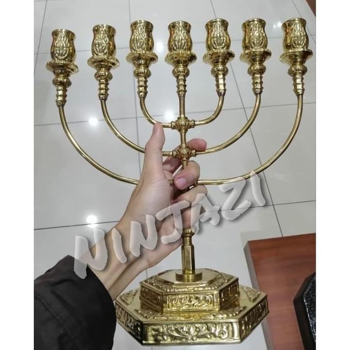 tempat lilin menorah kaki dian