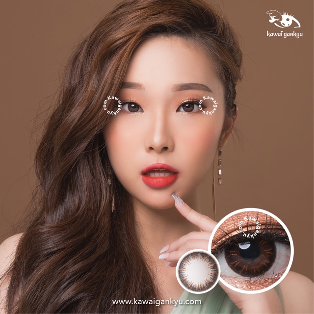 KawaiGankyu Softlens - Voxie Sunset Brown (1botol)