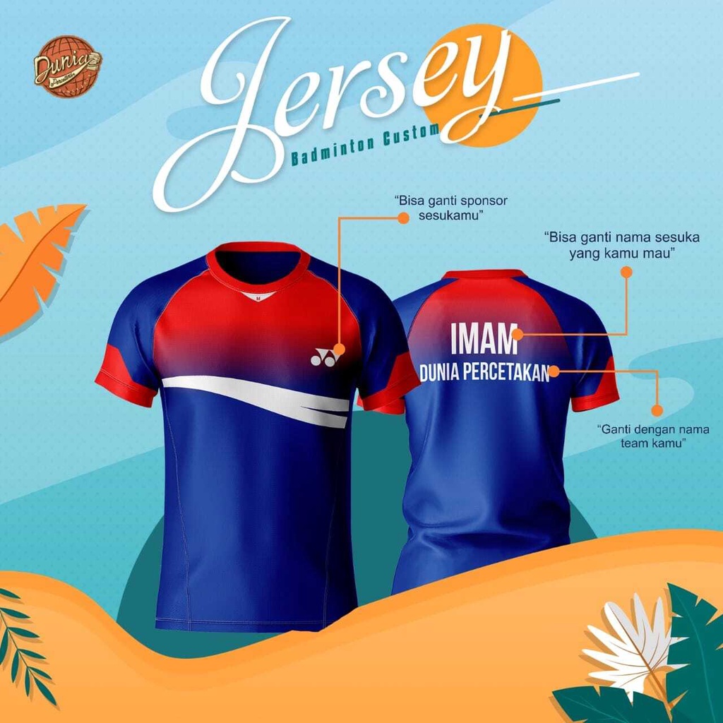 JERSEY BADMINTON DAN BAJU BULUTANGKIS DESAIN SESUKAMU BISA TAMBAH NAMA
