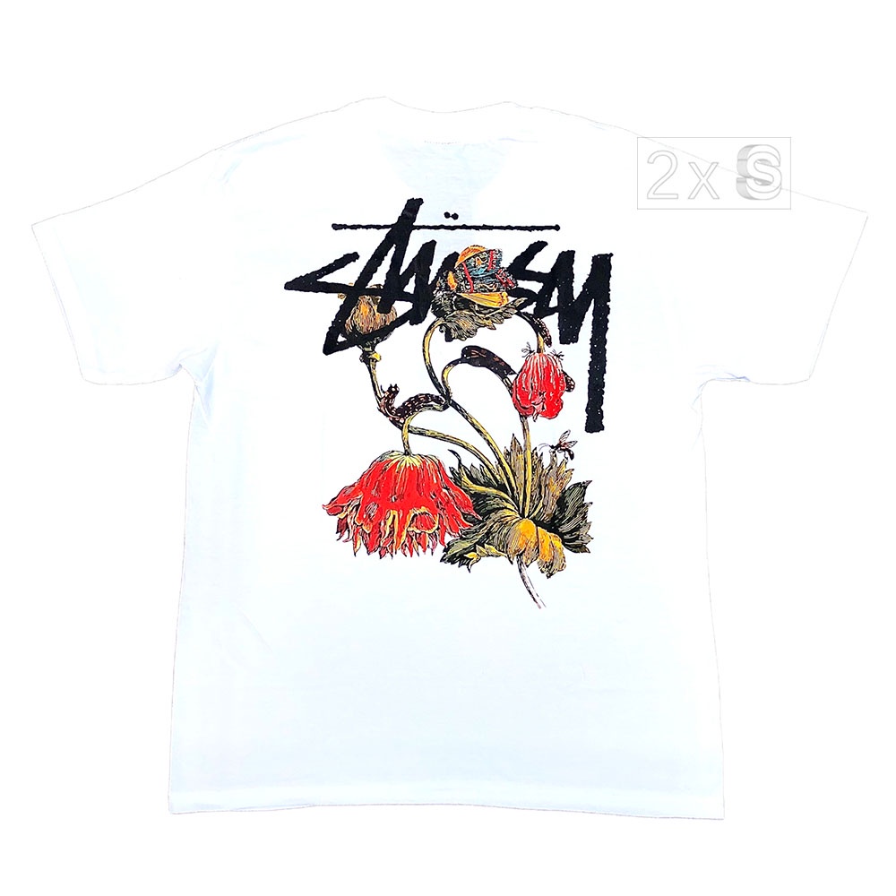Jual Stussy Withered Flower Tee White | Shopee Indonesia