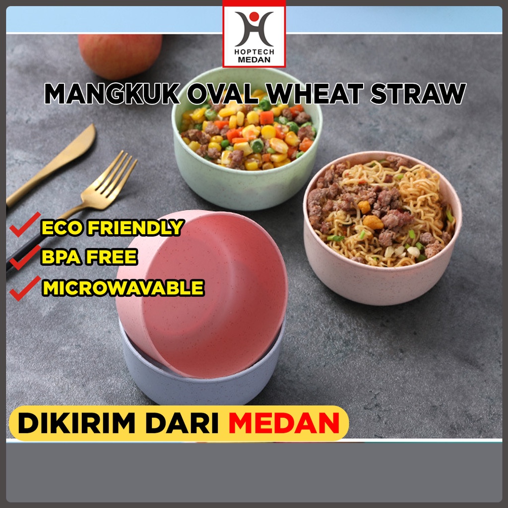 Mangkuk Wheat Straw Ramah Lingkungan | BPA Free | Tahan Panas Microwave