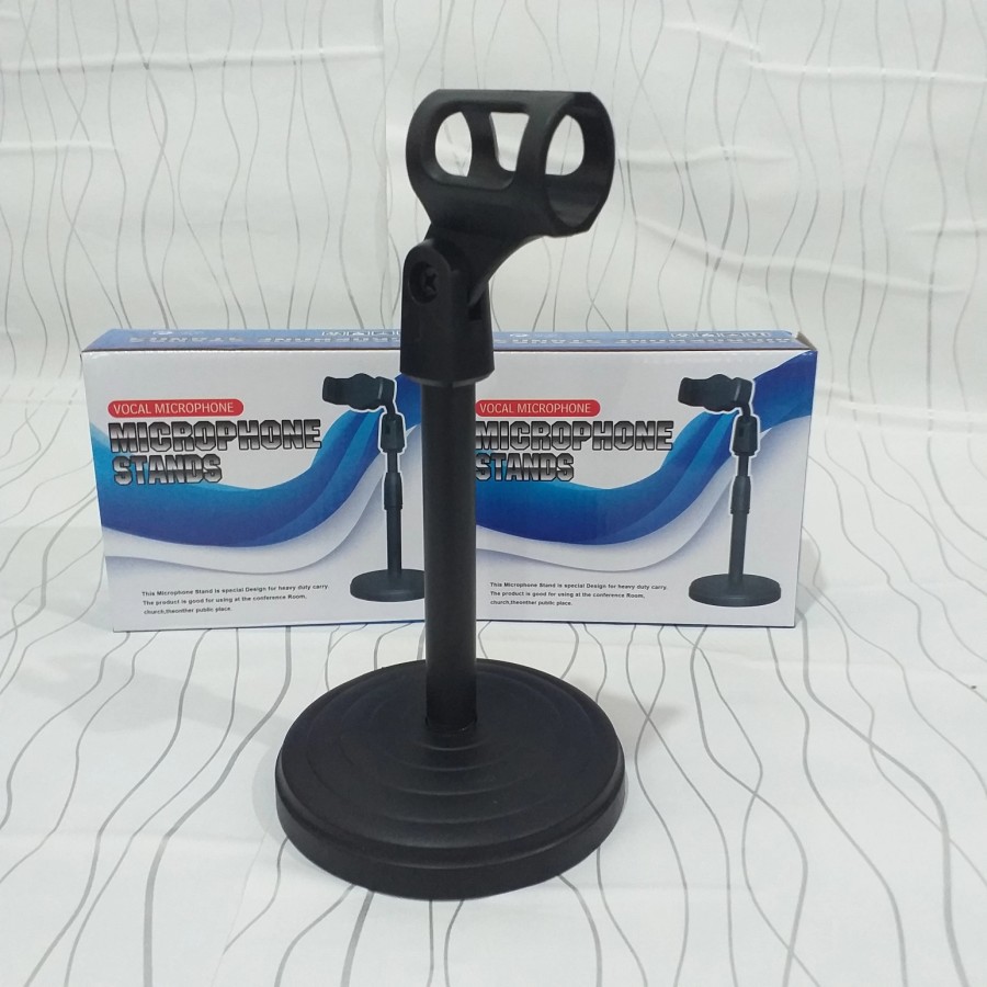 Stand Mic Meja Flexible Stenless / Podium Dudukan Mic Pendek Besi