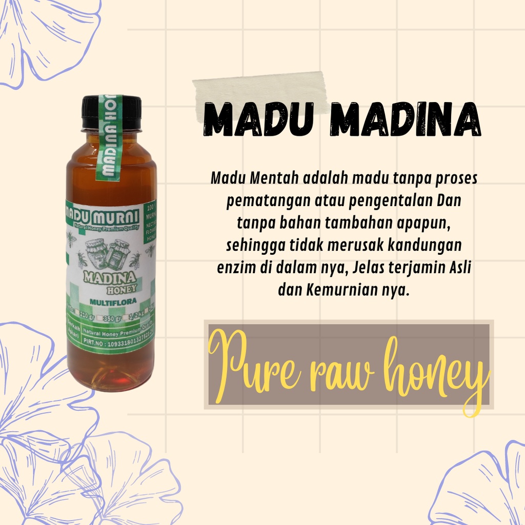 

madu madina Murni Madu Asli Jaminan Fresh Raw Honey 100% tanpa olahan pure raw honey madu hutan terjamin keasliannya