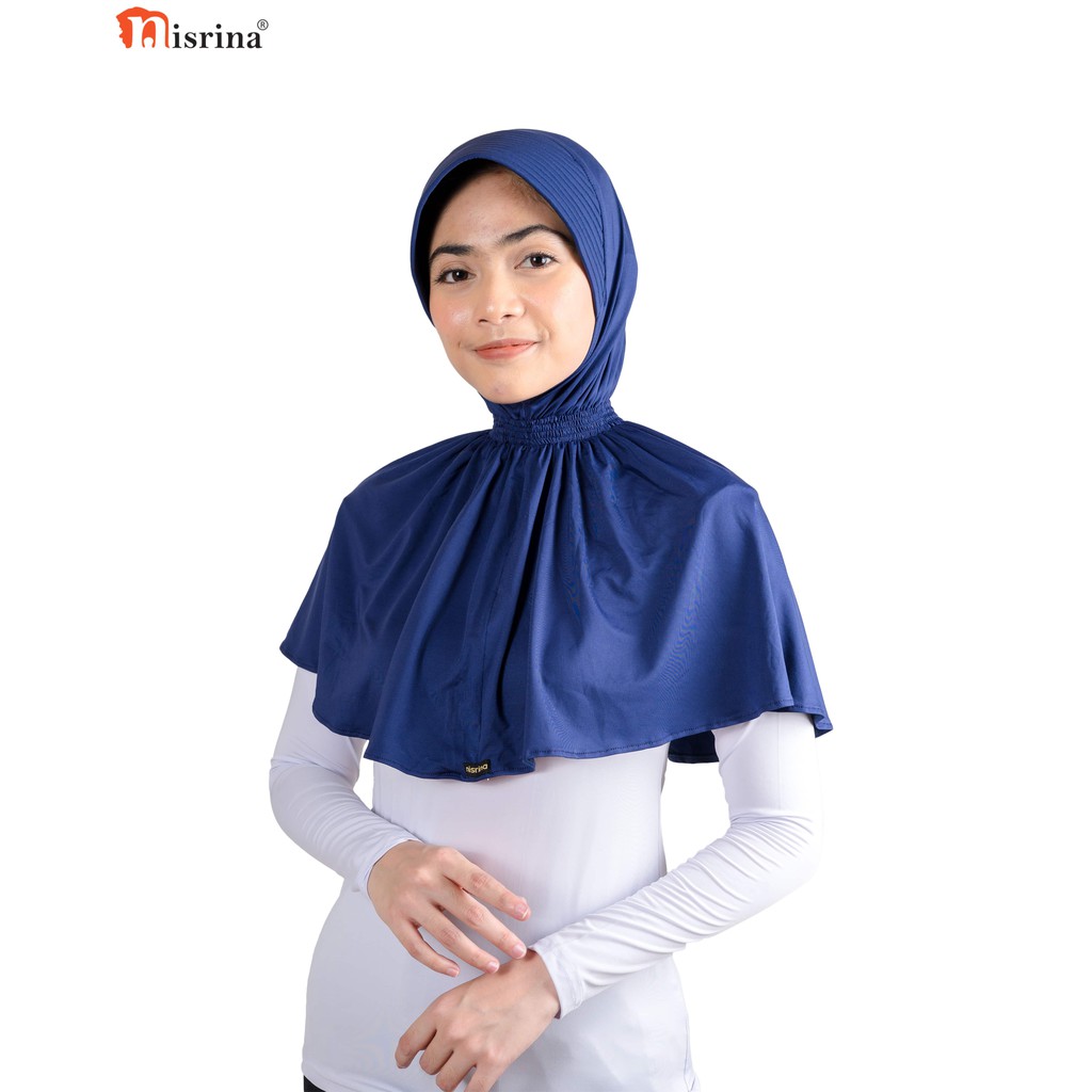 Nisrina Fashion Muslim Bergo Hijab Instan Polos Kerut Leher Jilbab Kerja Citra Dalila