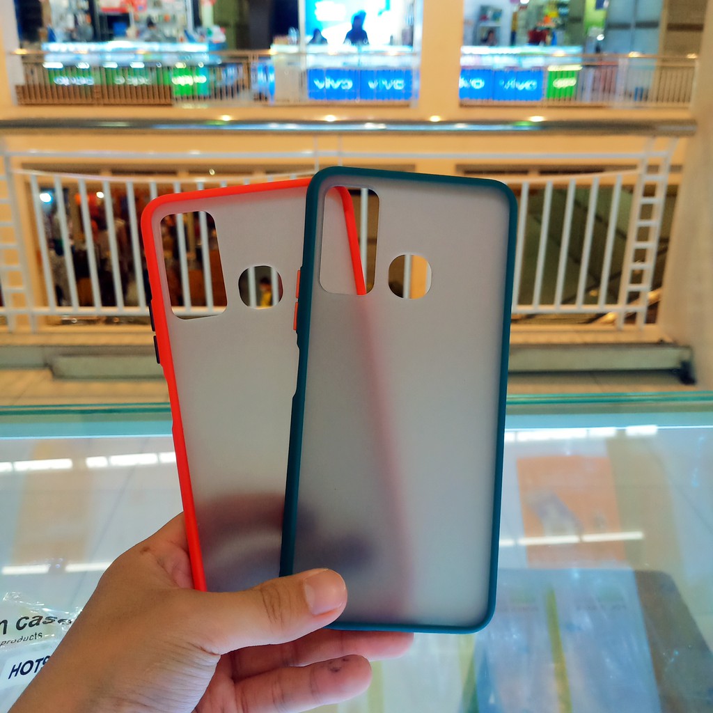 Hybrid Matte Case Infinix Hot 8 , Hot 9 , Infinix Hot 9 Play Case Bumper Candy Frosted