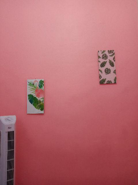 Poster Kayu Hiasan Dinding Dekorasi Rumah Vintage Tanaman Abstrak Bunga Art