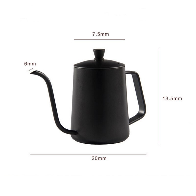 Bisa COD Teko Pitcher Kopi Teh Hand Drip Kettle Cup Stainless Steel 350ml - One Two Cups ZM00102