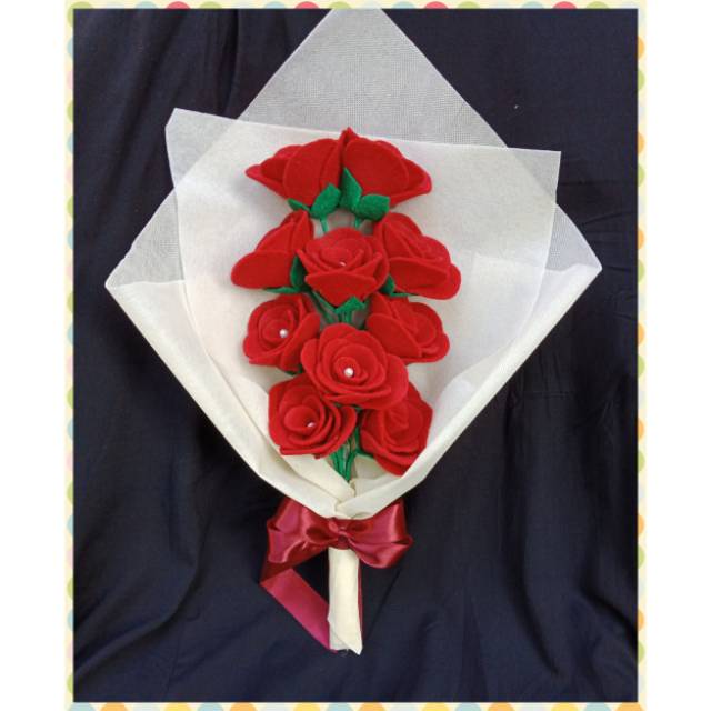 Buket mawar flanel