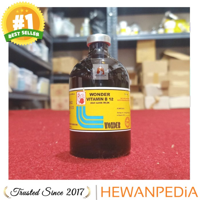 Vitamin Anjing Dan Kucing - Vitamin B12 Wonder 100 Ml Hewan Sapi Kuda Kambing Domba Kucing Anjing