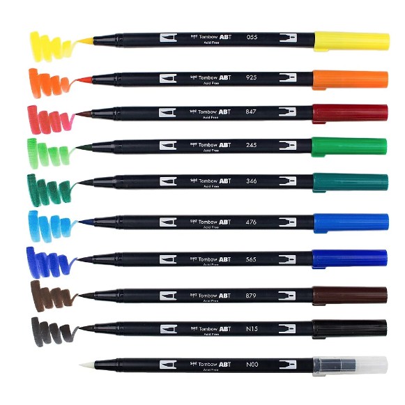 Tombow Dual Brush Pens Set - Primary