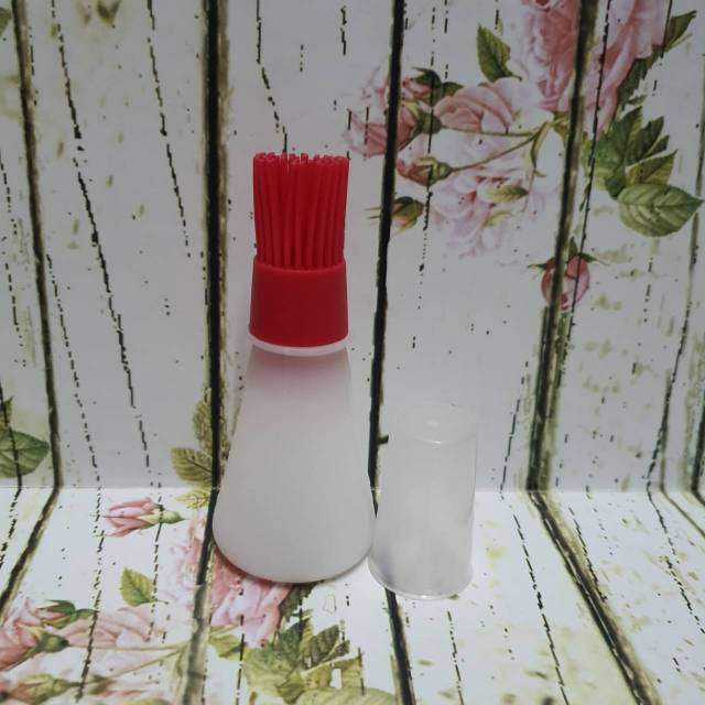 Botol minyak oles dengan kuas rubber silicon oil brush bottle