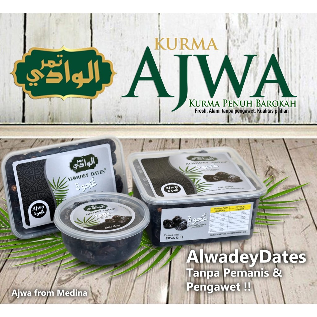KURMA AJWA MADINA ALWADEY PREMIUM ASLI KURMA NABI KUALITAS GRADE A