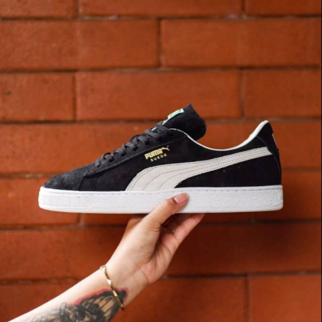 Puma suede black white