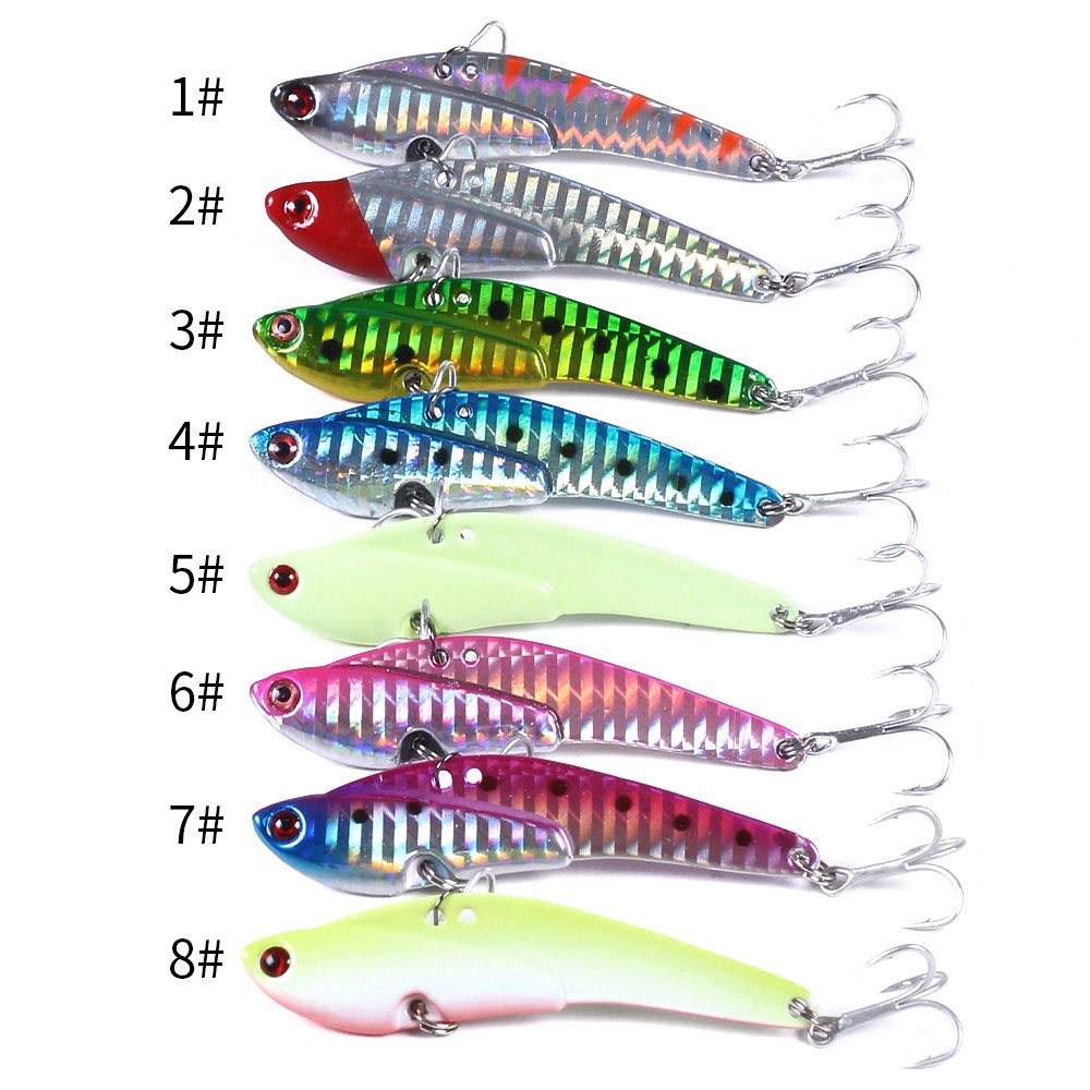 HENGJIA 1PCS Vibrating Fishing Lures 7.5cm 21g Fishing Bait Hot Sale Metal VIB Lures Fishing Vibe