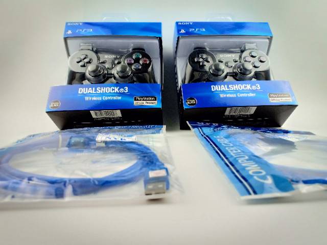 STIK PS3 OP - STIK PS3 ORI PABRIK 2 PCS 2 USB NYK - JOYSTICK PS PLUS KABEL