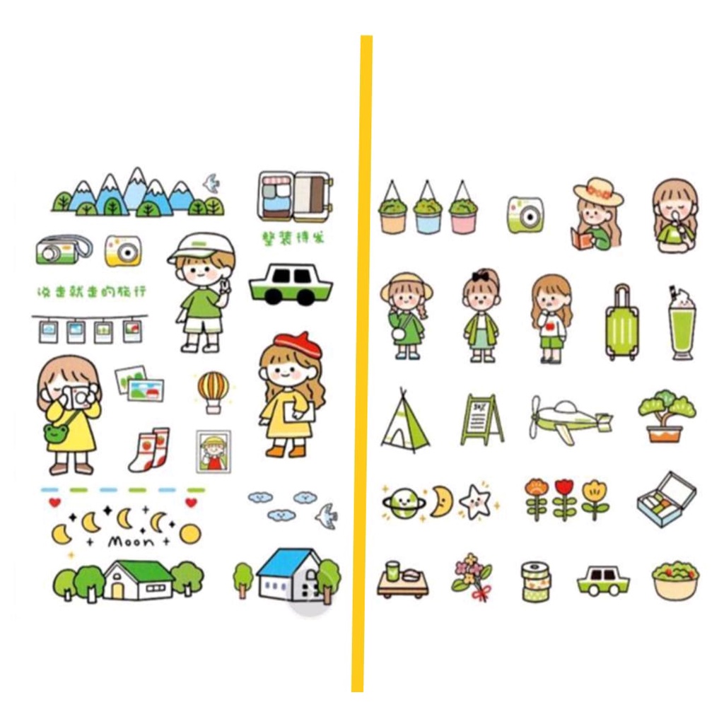 

Stiker Lucu Boy& Girl Life untuk reward, deco