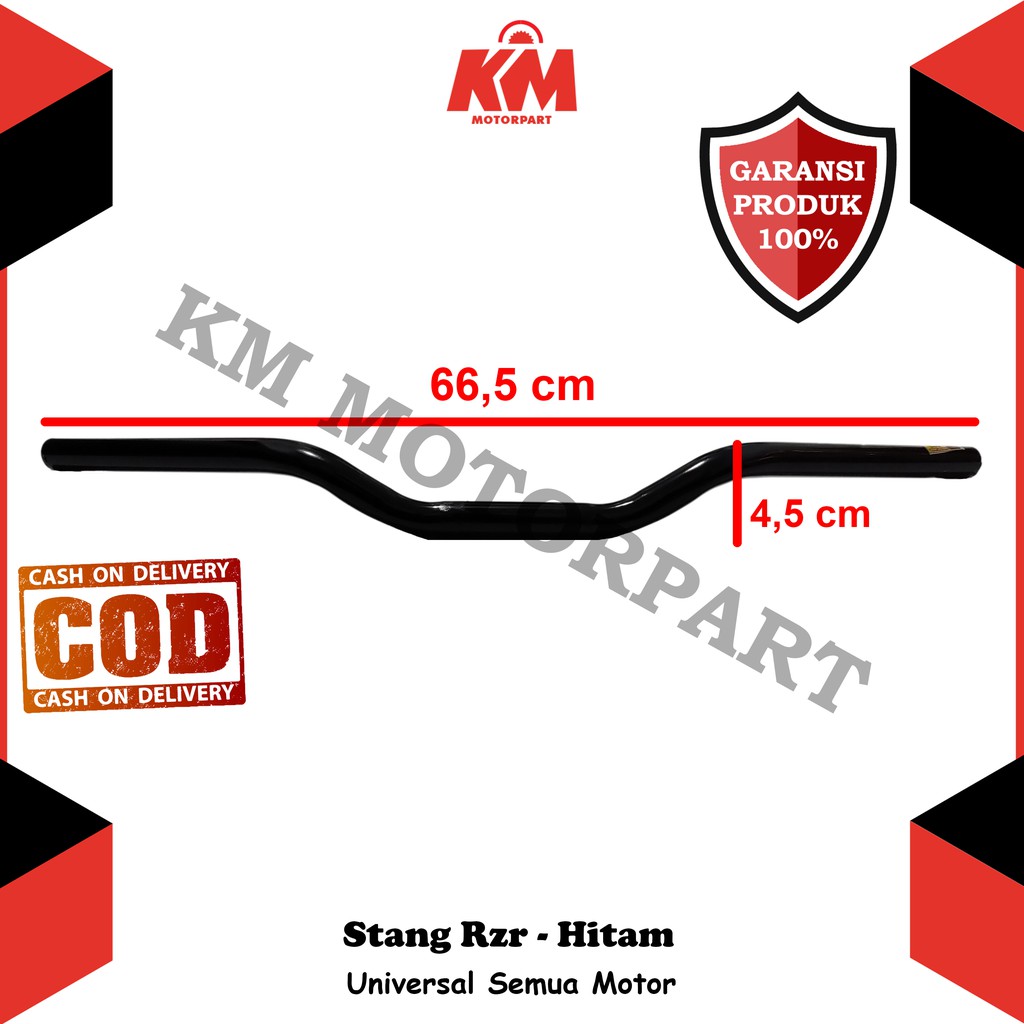 Stang RZR Stir Variasi Setang Motor Panjang 66,5CM Universal Racing Ninja R15 Vixion RxKing Pcx NMax