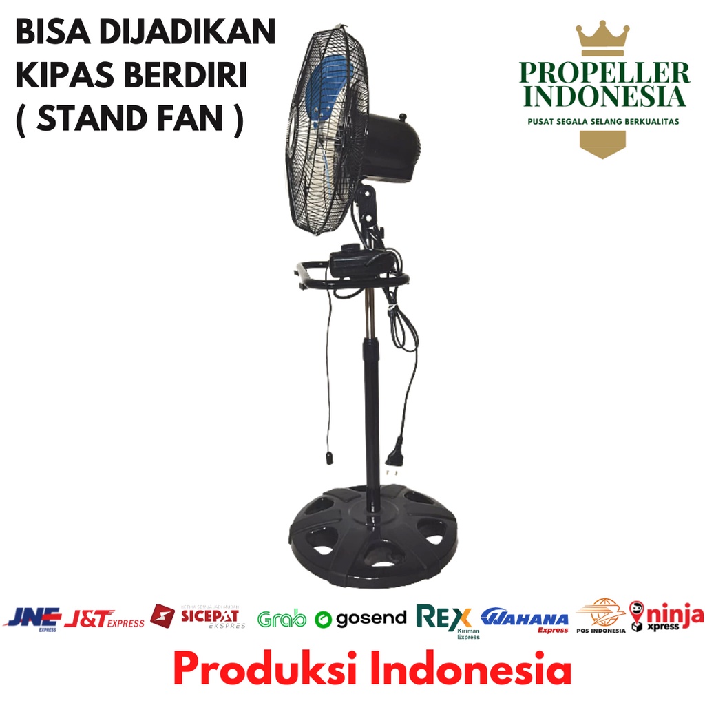 Kipas Angin Tornado Besi 3in1 12Inch Stand Fan Desk Fan Wall Fan-1218