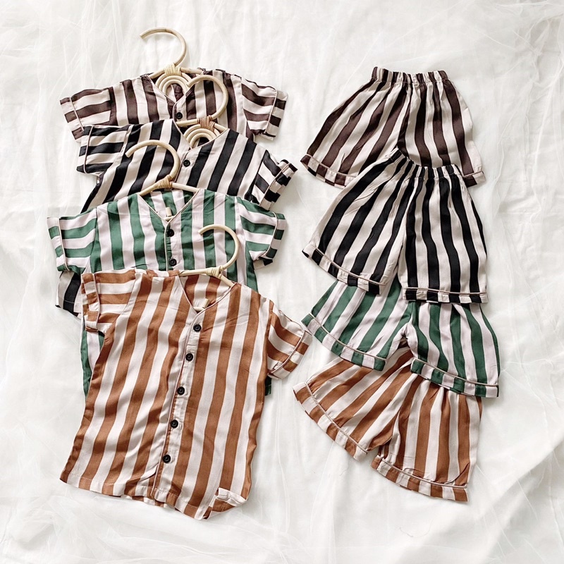 AGRIA PEJAMAS STRIPE | Pejamas anak uniseks 1-7th