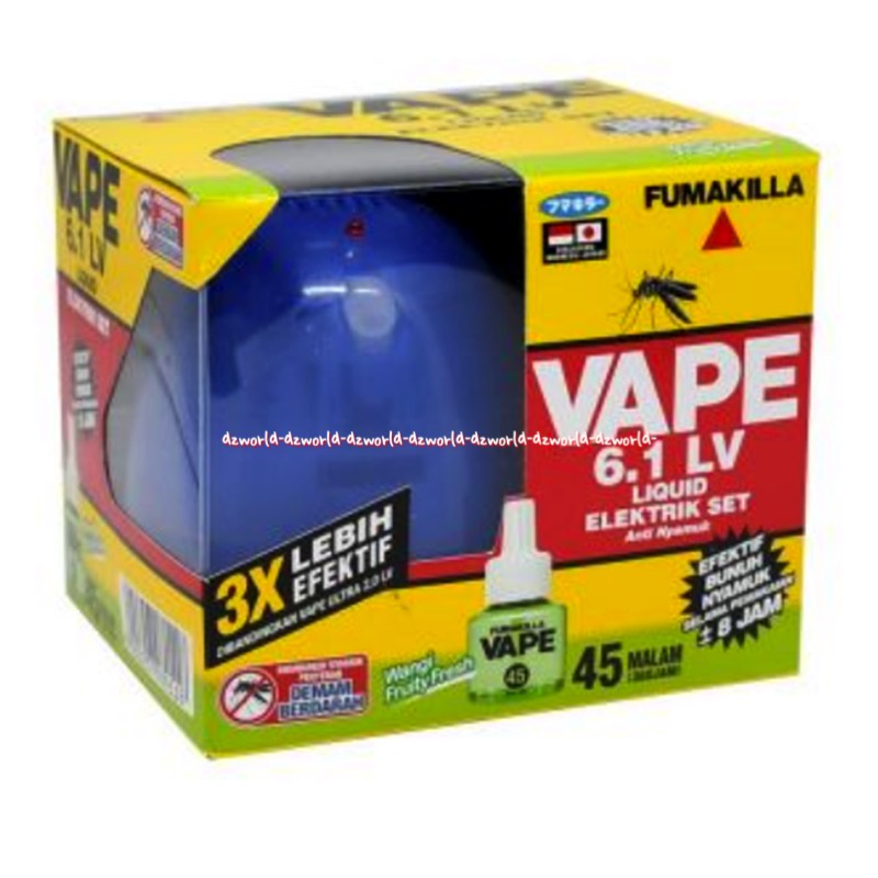 Fumakilla Vape 6.1lv Liquid Elektrik Set Anti Nyamuk Obat 45Malam