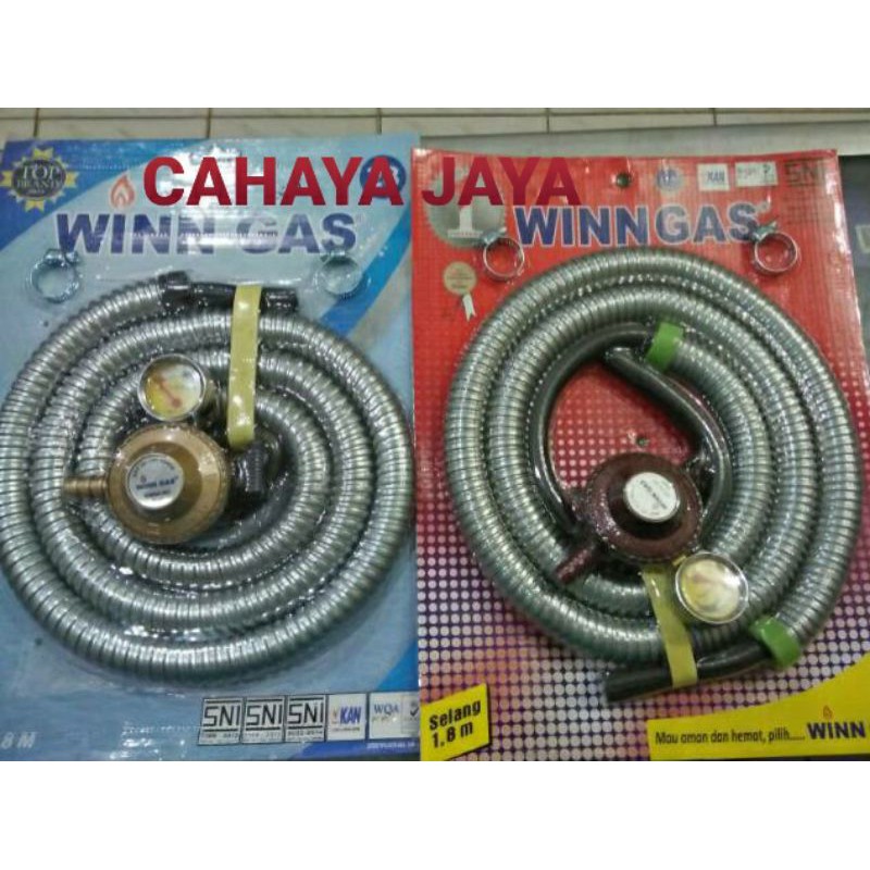 Winn gas Regulator paket selang 1.8meter