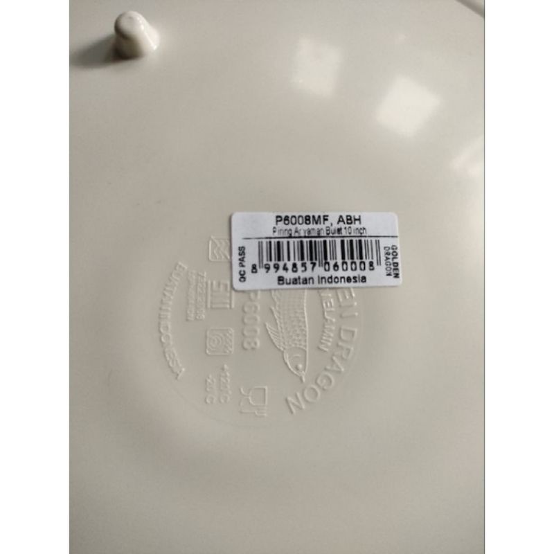 P6008MF Piring Anyaman Bulat 8inch Golden Dragon Melamine