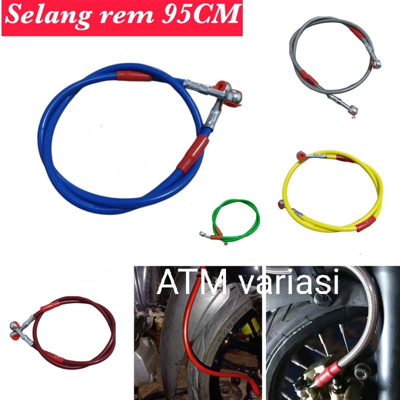 SELANG REM WARNA VARIASI DEPAN 95CM DAN BELAKANG 60CM UNIVERSAL MIO BEAT SCOOPY FINO LEXI VARIO DLL