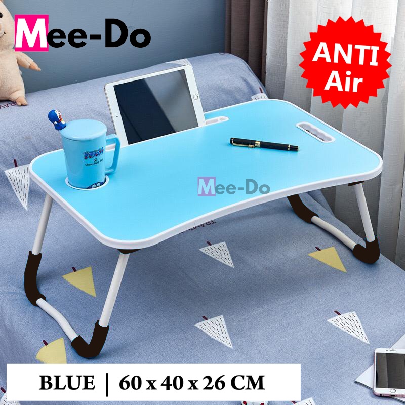 MEE DO Meja Lipat Laptop Belajar Anak Serbaguna Folding Table-MBL01 - Blue