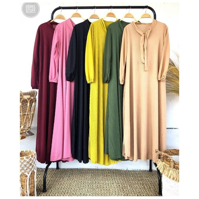 GAMIS PLISKET JUMBO MAYUNG / GAMIS PLISKET TALI  PITA LEHER / GAMIS PLISKET MURAH