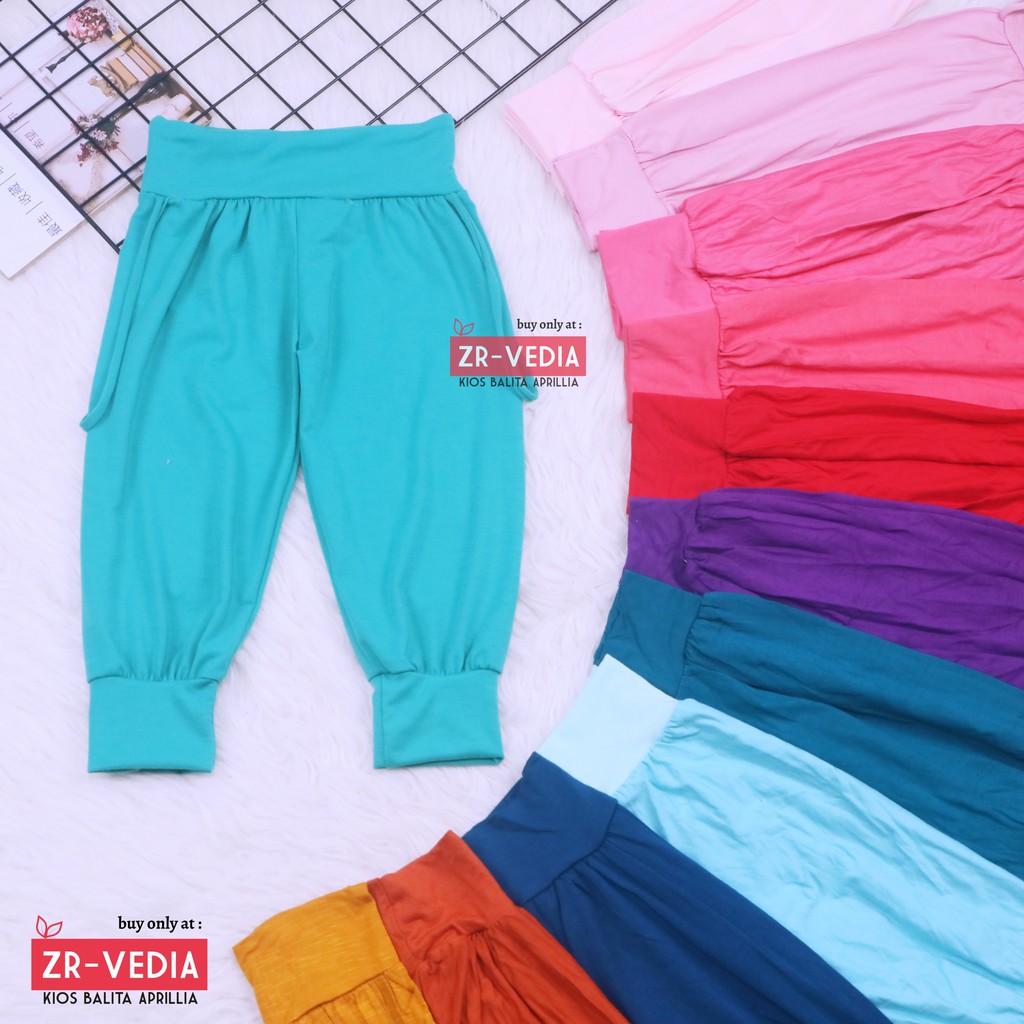 Aladin Polos Bayi 3-12 Bulan / Celana Bayi Perempuan Polos Panjang Bawahan Bahan Kaos Harian Adem