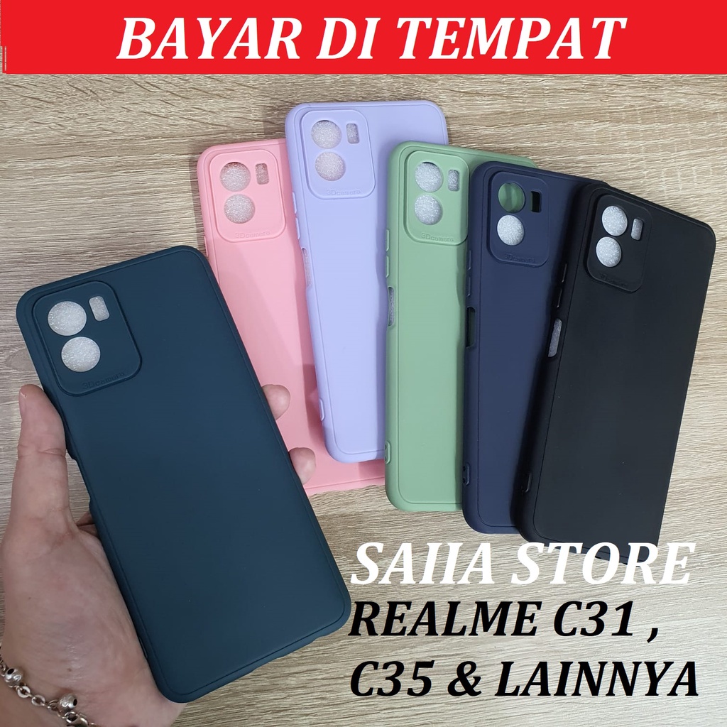 Saiia Store Kesing Realme C31 C35 oppo A76 Frosted and macaron case for Realme Series Dijamin Ready