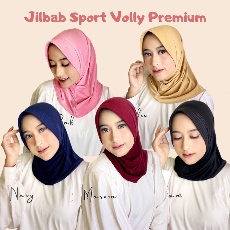 HIJAB SPORTY / HIJAB SPORT / JILBAB SPORT VOLLEY / JILBAB OLAHRAGA / HIJAB INSTAN / JILBAB INSTAN