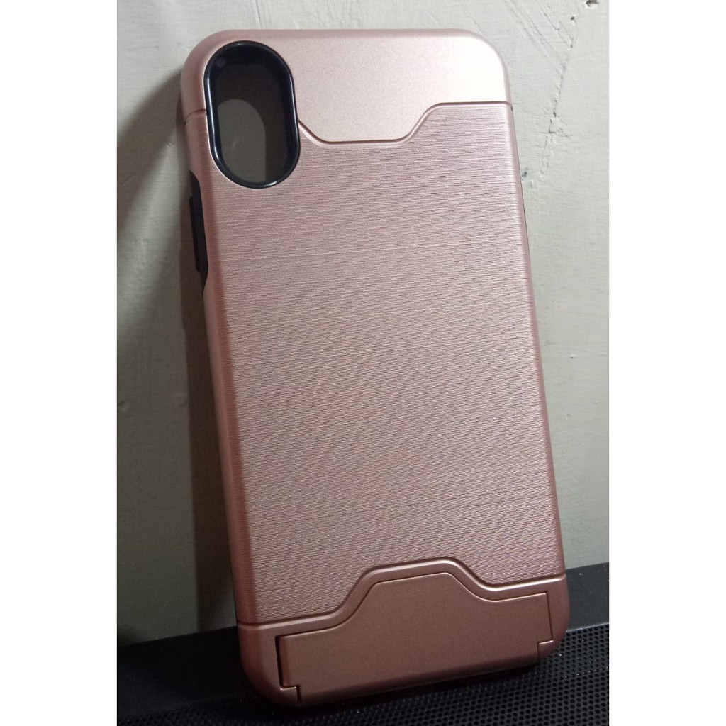 Hard Case Slim Fit Shockproof Hardcase built-in Kartu Kredit & ID Card Slot Untuk iPhone X