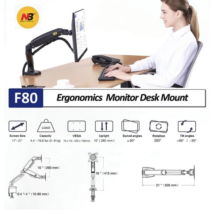 bg01htt Bracket Monitor Pc,Bracket Meja Breket Led Nbf80 17-27Inch Terlaris Dw201Q
