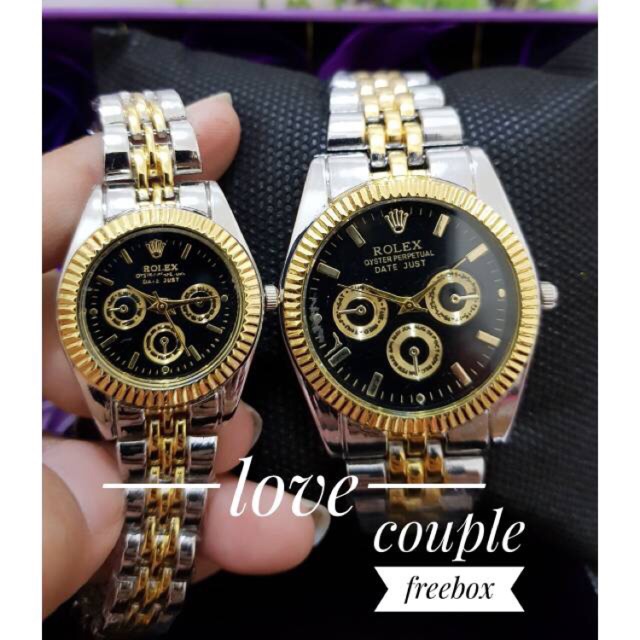 Jual jam tangan couple rolex murah meriah Indonesia|Shopee Indonesia