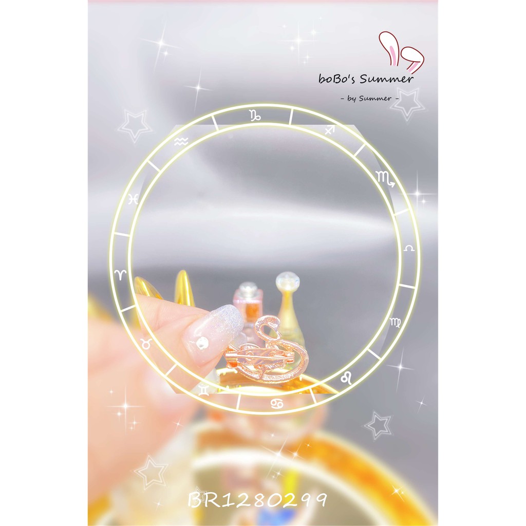 Bros Mini Permata Motif Angsa Fashion Aksesoris Hijab Fashion Impor Style Korea Brooch Premium