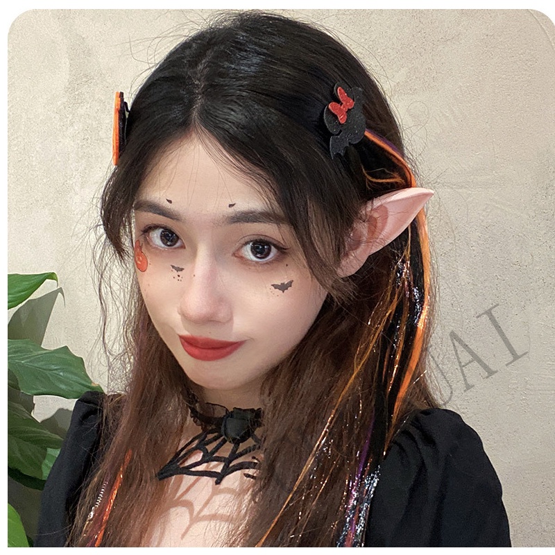 Jepit Rambut Model Kartun Dengan Wig Warna-Warni Gaya Korea Untuk Cosplay Halloween