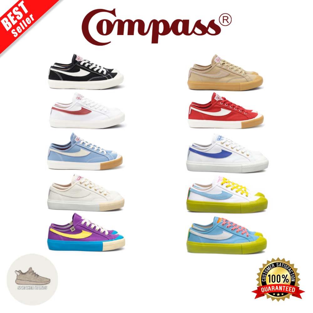 Compass Gazelle Low Black White / Cappucino / Bluesky / Redgum / White Red / White Blue / Cream / Ma
