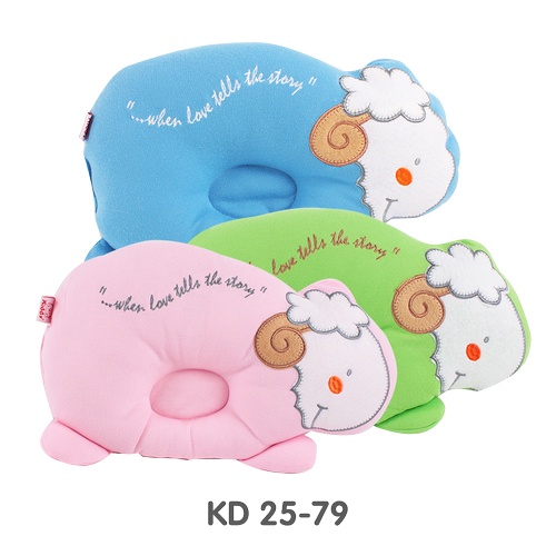 Kiddy Bantal Tidur Bayi / Bantal Peyang Bayi Motif Domba / Baby Pillow