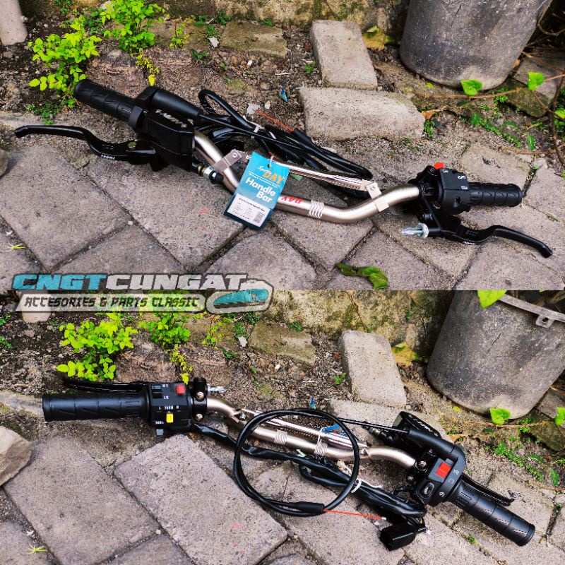 paket stang stir day copy daytona low set holder kanan kiri ninja ksr rr master rem copy rcb