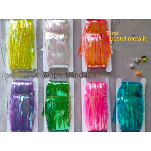 Tirai Ultah Warna Pastel+Metalik