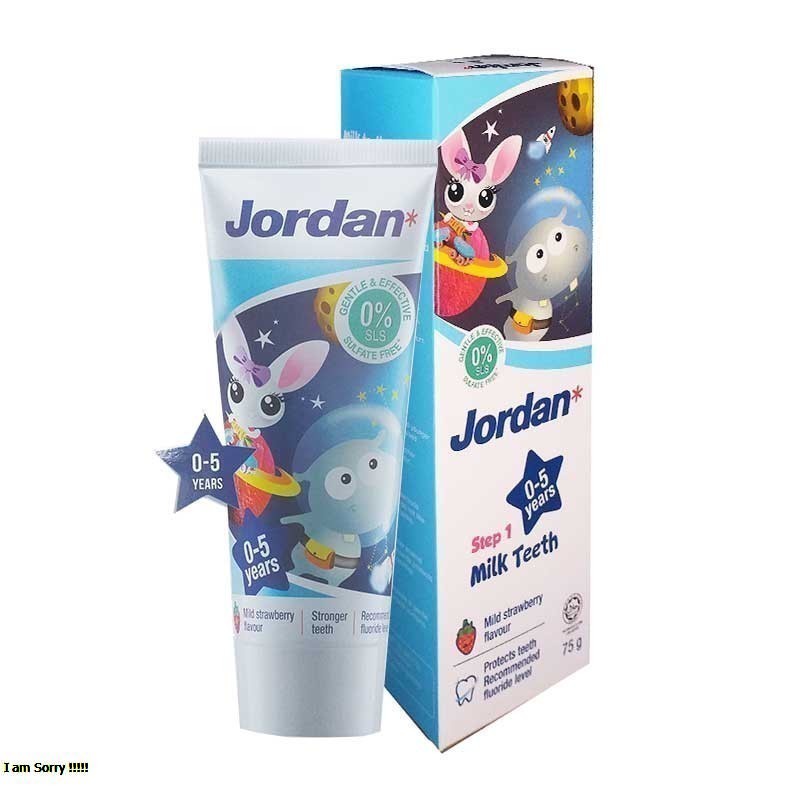 Jordan Toothpaste Odol Step 1 Usia 0-5 Tahun STEP 2 6-12 TAHUN Jordan Odol Bayi - Jordan Pasta Gigi Susu Pasta Gigi Jordan Odol Bayi