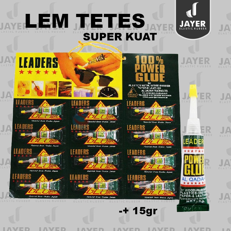 Lem TETES Super Kuat / Lem Power Instant Glue Leader / lem Korea Super Cepat kering 15gr