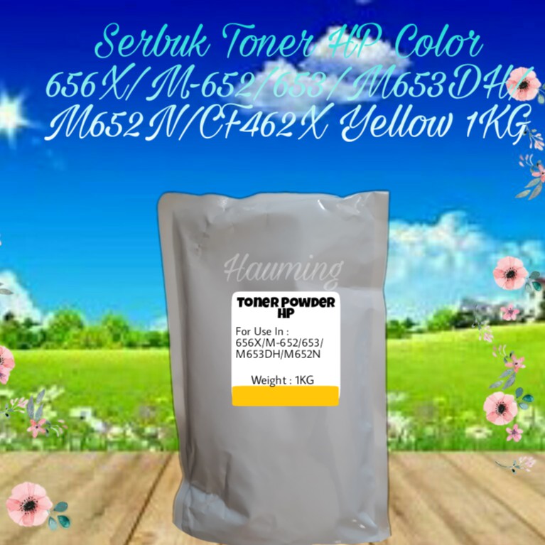 Serbuk Toner Powder Color HP 656X 656A M652 M653 M653DH M652N CF462X CF462A Yellow 1kg