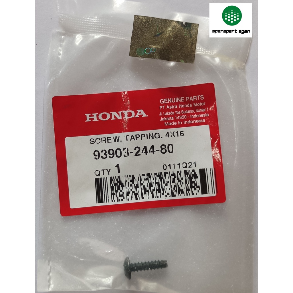 Baut Screw Tapping 4x16 panjang Original Honda 93903-244-80