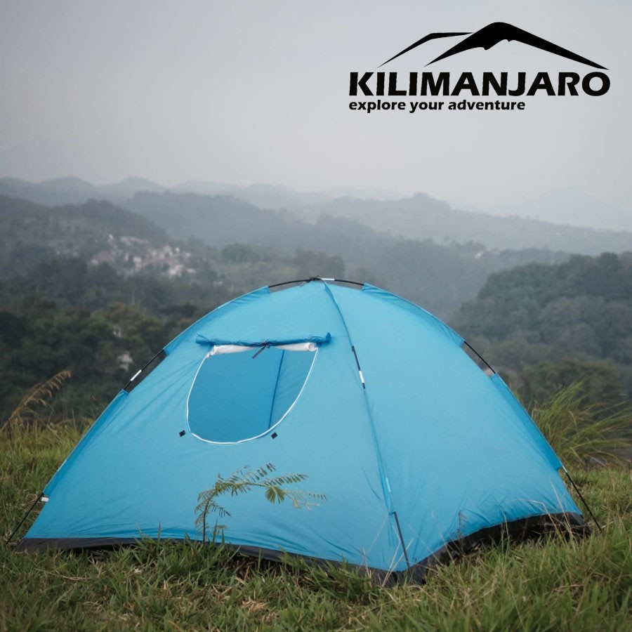 Tenda camping Tenda Dome double layer LWY outdoor kaps 4 orang