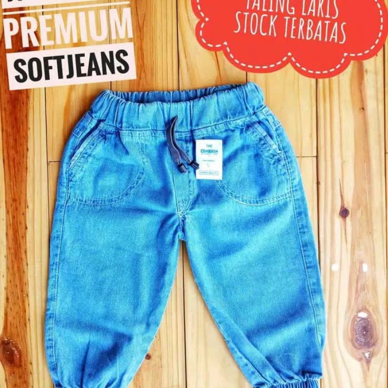 CELANA ANAK JOGGER SOFT JEANS PREMIUM USIA 1-7 TH COWOK/CEWEK