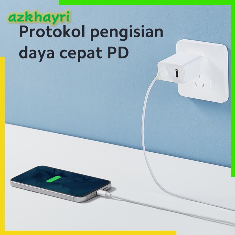 Xiaomi Mi 33W Wall Charger Type-A + Type-C Pengisian Daya Cepat Port android dan iPhone Original