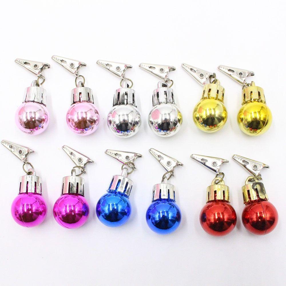 R-flower 12PCS Natal Jenggot Dekorasi Pesta Memakai Bola Pencampuran Santa Claus Bohlam Klip